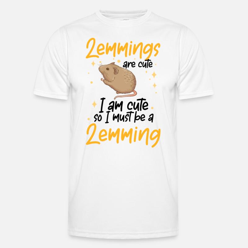 Lemming Is Cute Vole Lemming - Men's Functional T-Shirt - white