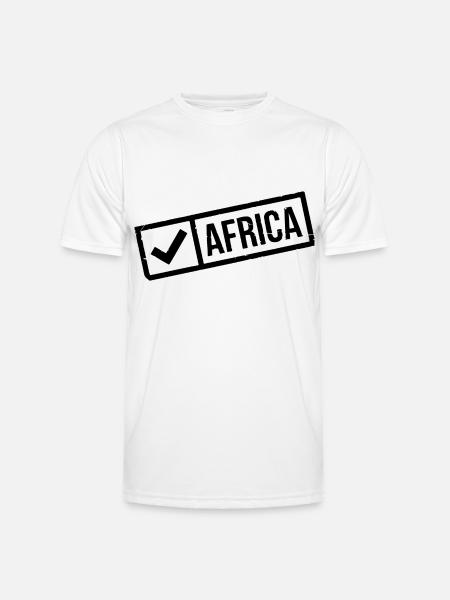 Afrika - Männer Funktions-T-Shirt - Weiß