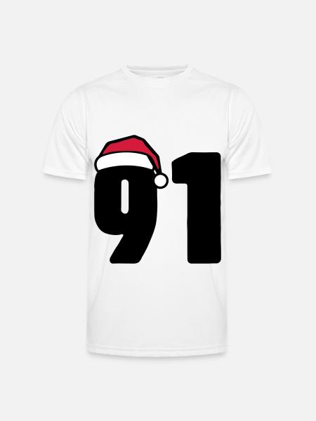 91 Number Christmas - Men's Functional T-Shirt - white
