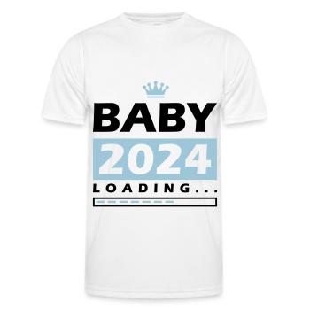 Bébé 2024 Chargement - T-shirt sport Homme - blanc - Devant - AI Model Male 178 dark (178cm)