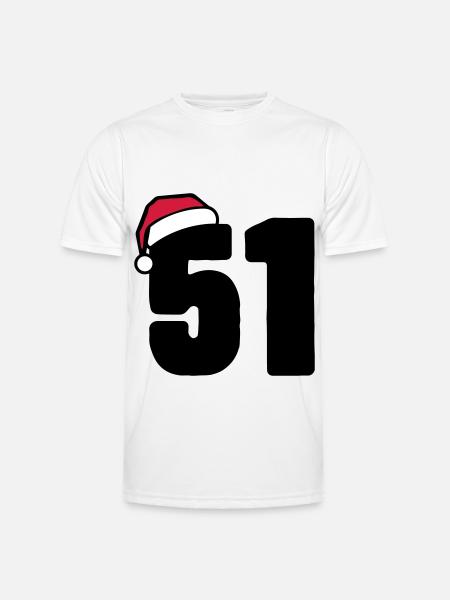 51 Number Christmas - Men's Functional T-Shirt - white