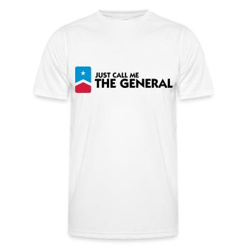 Just call me the General - Men's Functional T-Shirt - white - Front - AI Model Male 178 dark (178cm)