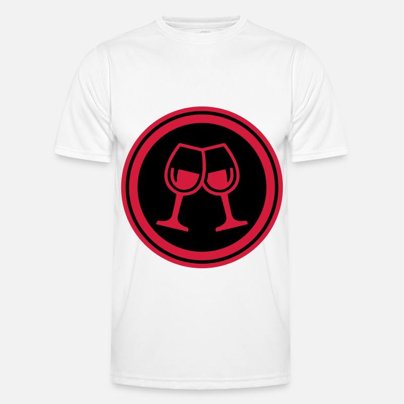 Wein Gläser Männer Funktions-T-Shirt
