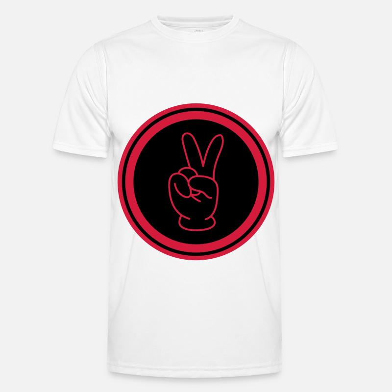 Peace Hand Comic - Men's Functional T-Shirt - white