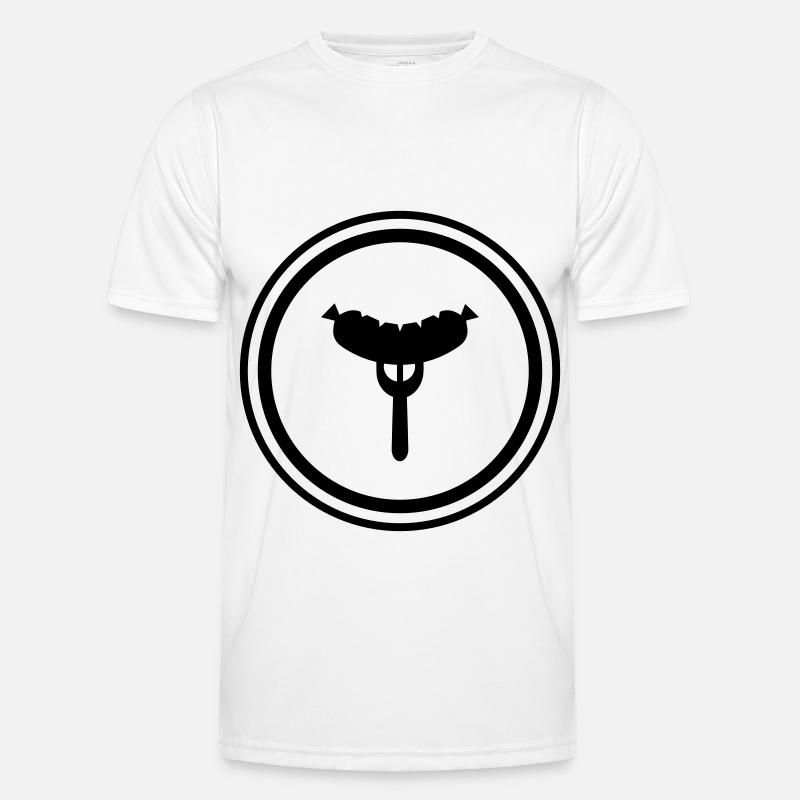 Wurst Gabel Männer Funktions-T-Shirt