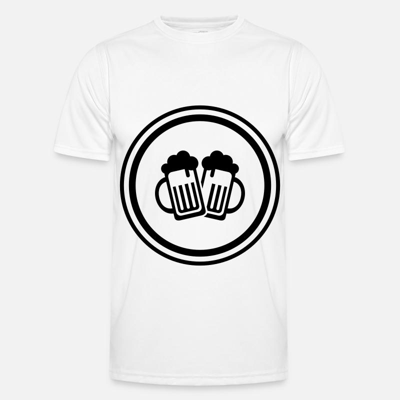 Bierglas Symbol Männer Funktions-T-Shirt