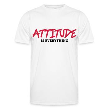 Attitude is everything - Men's Functional T-Shirt - white - Front - AI Model Male 178 dark (178cm)