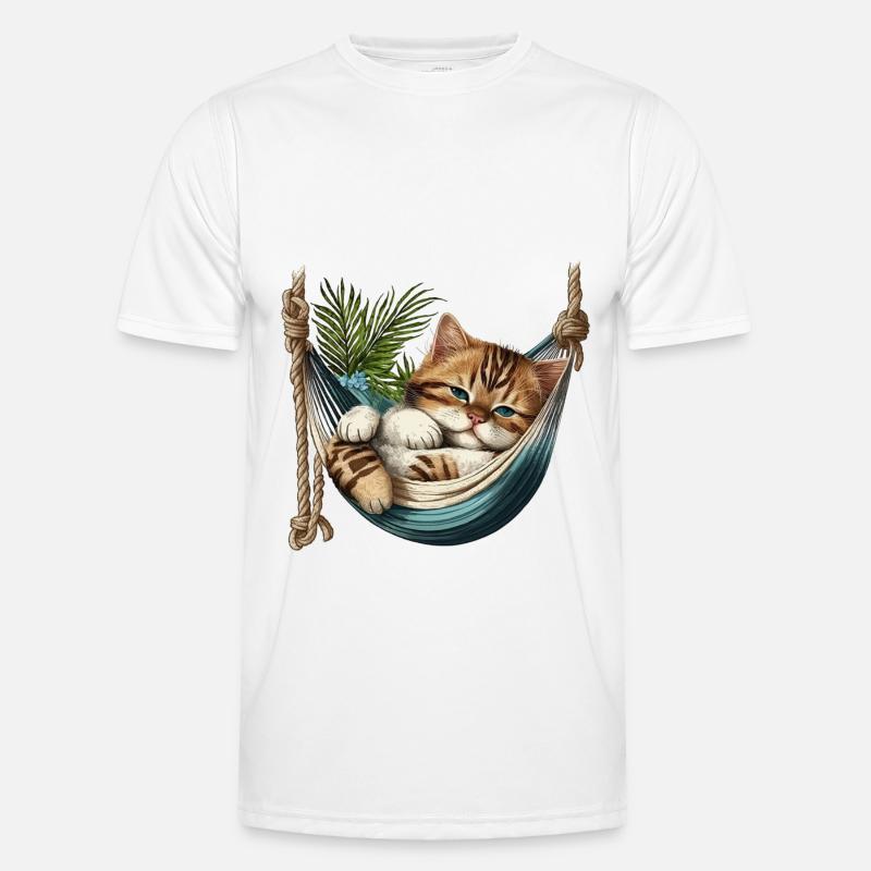 Cat in a Hammock Men's Functional T-Shirt