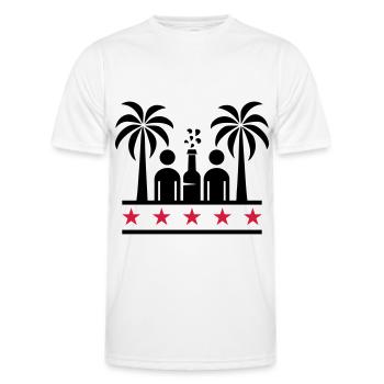 Drinking Beach Party - Men's Functional T-Shirt - white - Front - AI Model Male 178 dark (178cm)