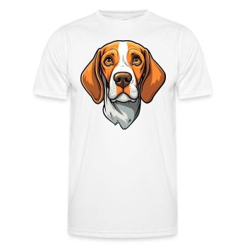 Ariege Pointer Hund Rasse Cartoon Kawaii Illustrati - Männer Funktions-T-Shirt - Weiß - Vorne - AI Model Male 178 dark (178cm)