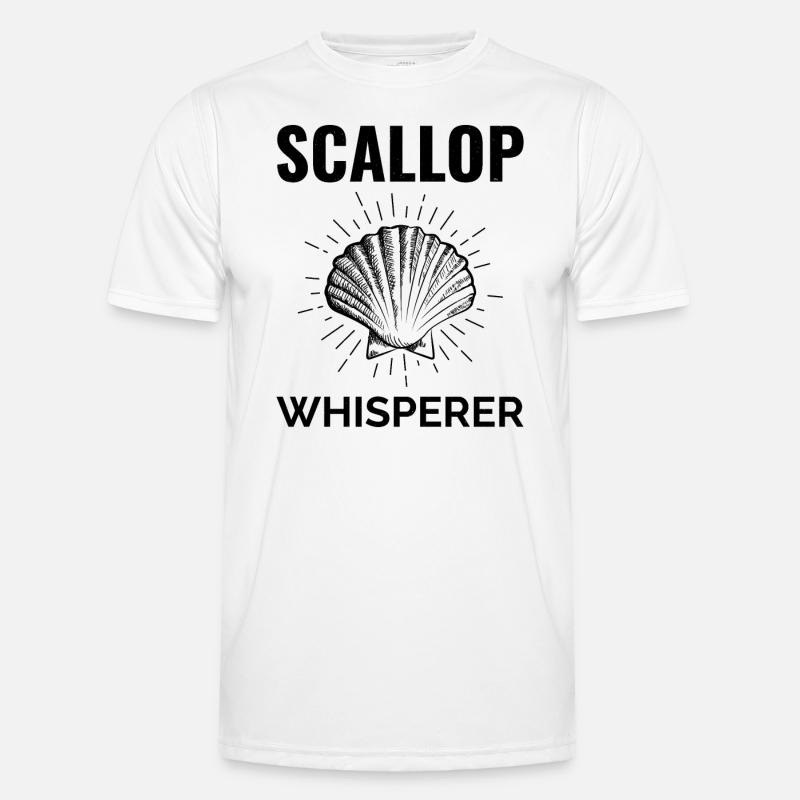 Scallop Seashells Collector Beachcomber Shellfish Men's Functional T-Shirt