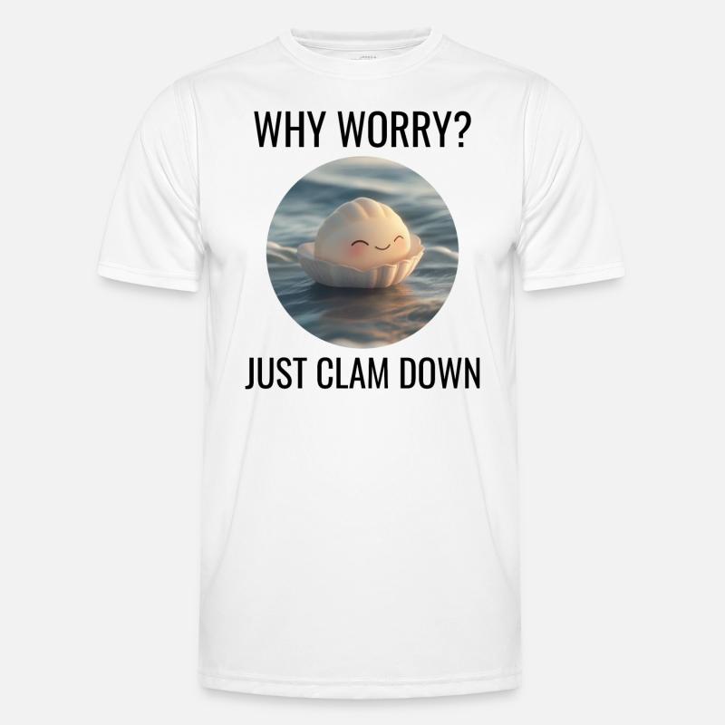 Clam Shell Seashells Collector Beachcomber Beach Men's Functional T-Shirt