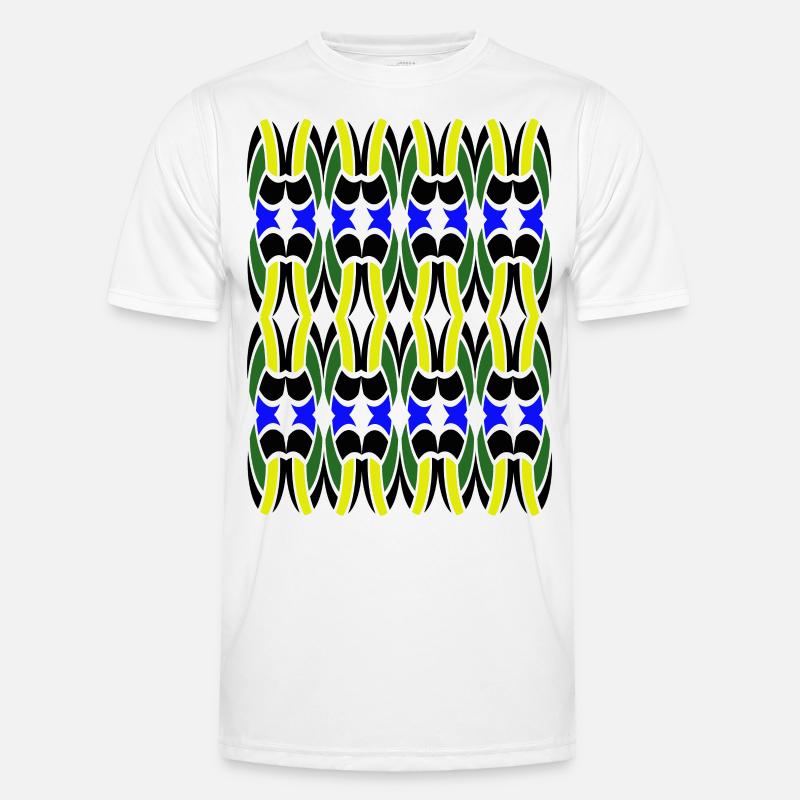 Unique Multicolor design - Men's Functional T-Shirt - white