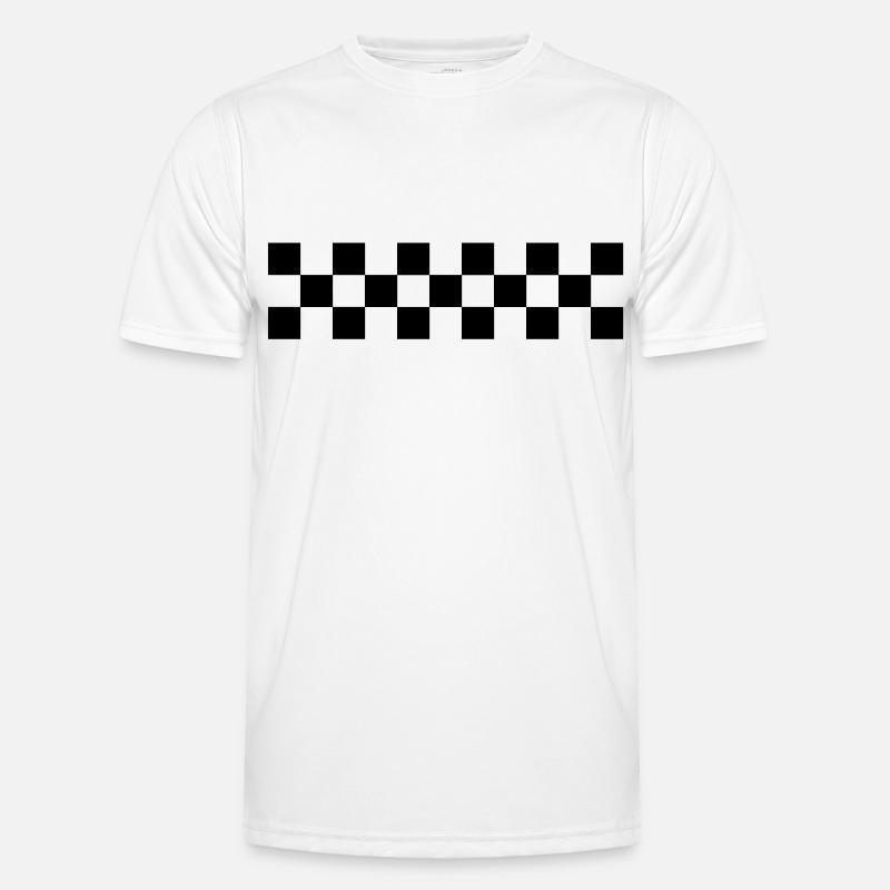 chequered flag design Männer Funktions-T-Shirt