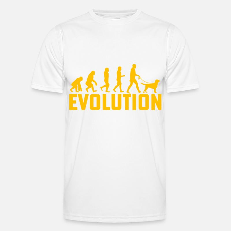 Labrador Evolution - Männer Funktions-T-Shirt - Weiß