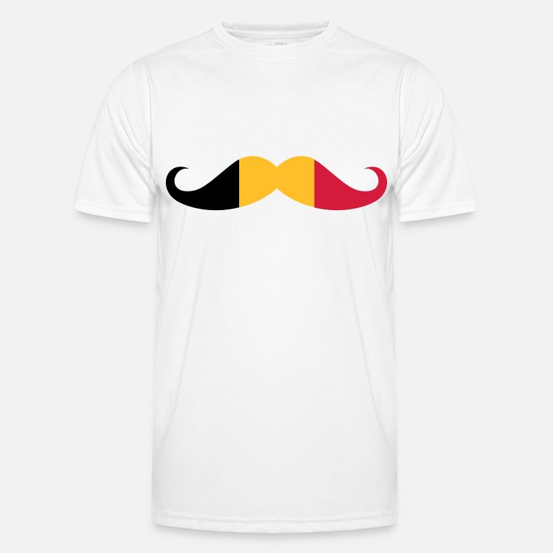 Belgium flag - Mosutache Men's Functional T-Shirt