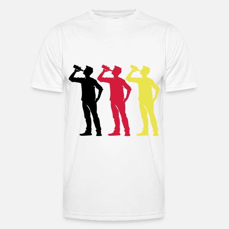 Drinker Team Bottle Germany - Men's Functional T-Shirt - white
