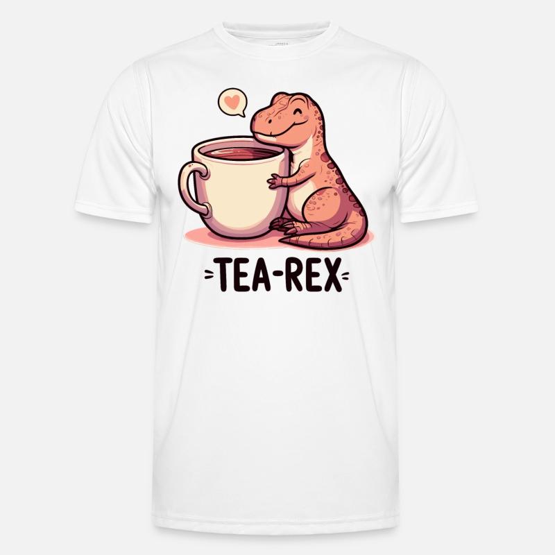 Tee Rex Tee-Rex Teetrinker Geschenk - Männer Funktions-T-Shirt - Weiß