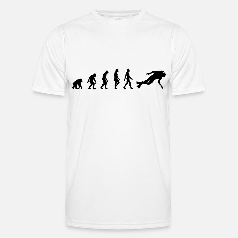 Die Evolution von Flaschentauchen Männer Funktions-T-Shirt