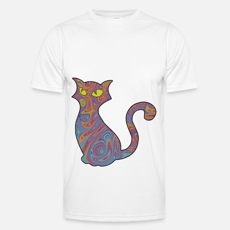 Psychedelic cat Men's Functional T-Shirt