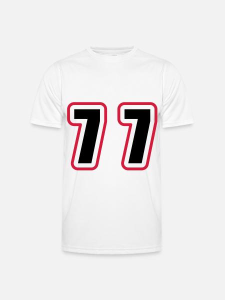 77 Number College - Men's Functional T-Shirt - white