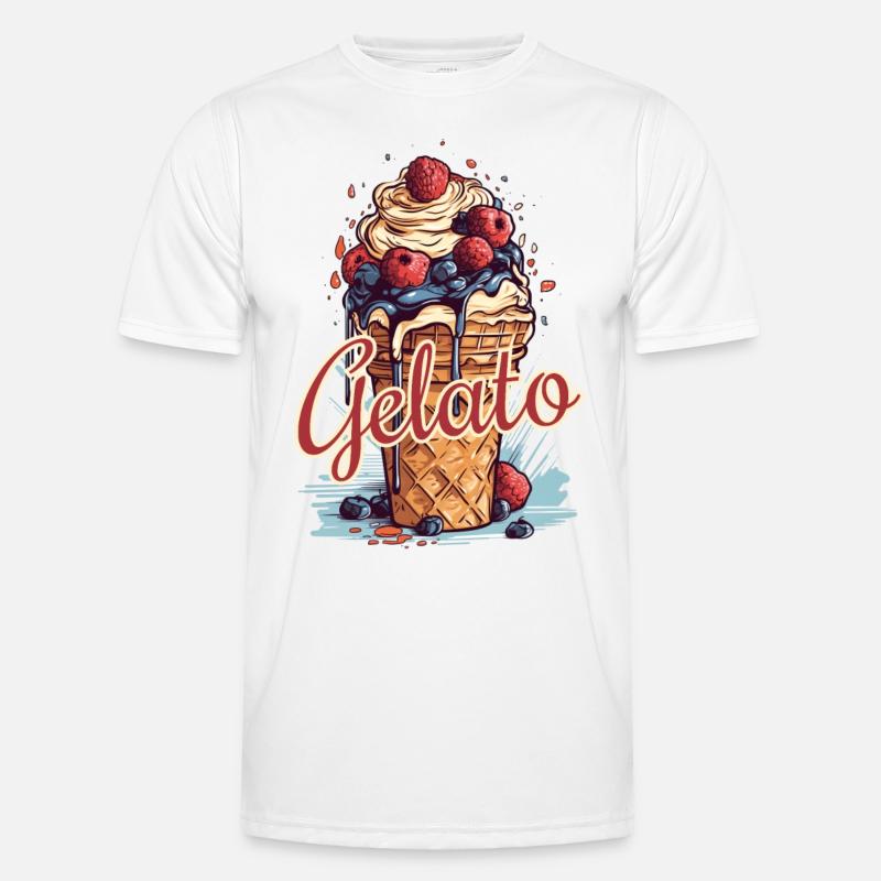Gelato Eis Eiscreme Eisdiele - Männer Funktions-T-Shirt - Weiß