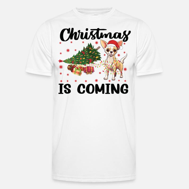 Noël arrive version chien T-shirt sport Homme