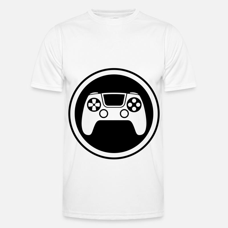 Gamepad Symbol Controller - Men's Functional T-Shirt - white