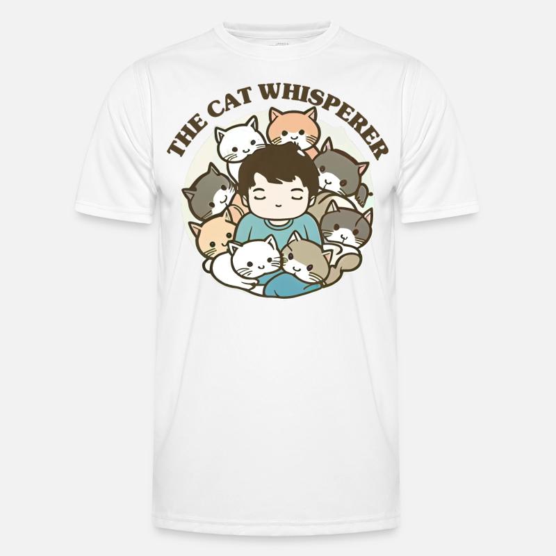 Der Katzenflüsterer - Männer Funktions-T-Shirt - Weiß