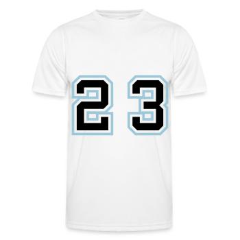 23 Number symbol - Men's Functional T-Shirt - white - Front - AI Model Male 178 dark (178cm)
