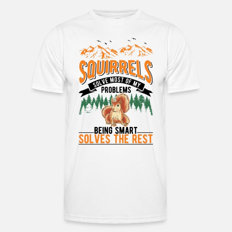 Eichhörnchen Geschenk Grauhörnchen Squirrel - Männer Funktions-T-Shirt - Weiß