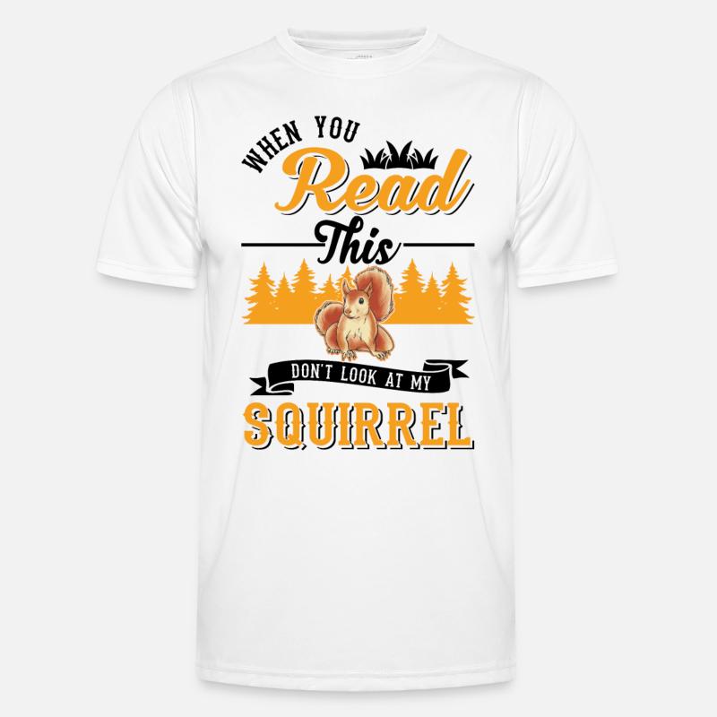 Squirrel Gift Grey Squirrel - Men's Functional T-Shirt - white