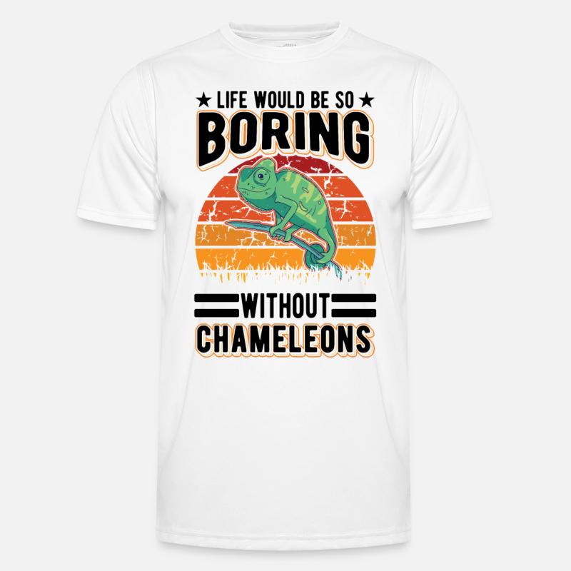Chameleon Gift Chameleon - Men's Functional T-Shirt - white