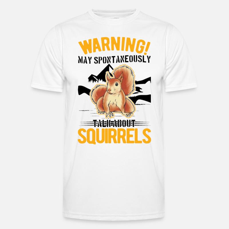 Warning Squirrel Grey Squirrel - Men's Functional T-Shirt - white