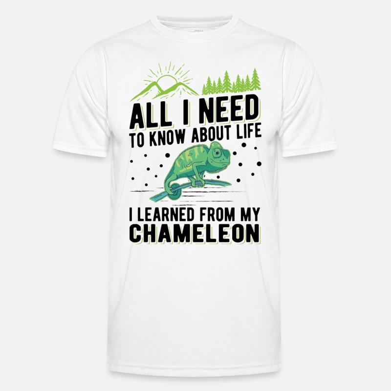 Chameleon Gift Chameleon - Men's Functional T-Shirt - white