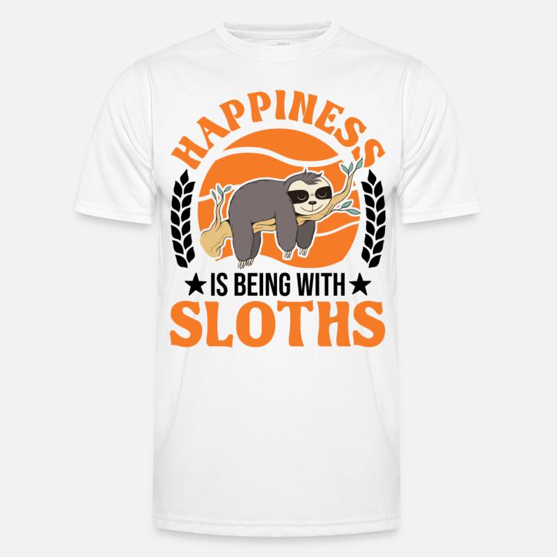 Sloth Happiness Sloth - Men's Functional T-Shirt - white
