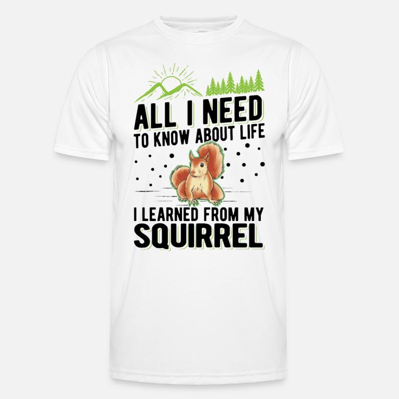 Squirrel Gift Grey Squirrel - Men's Functional T-Shirt - white