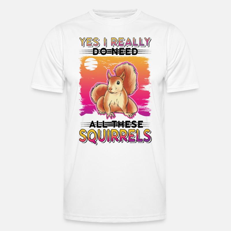 Eichhörnchen Geschenk Grauhörnchen Squirrel - Männer Funktions-T-Shirt - Weiß