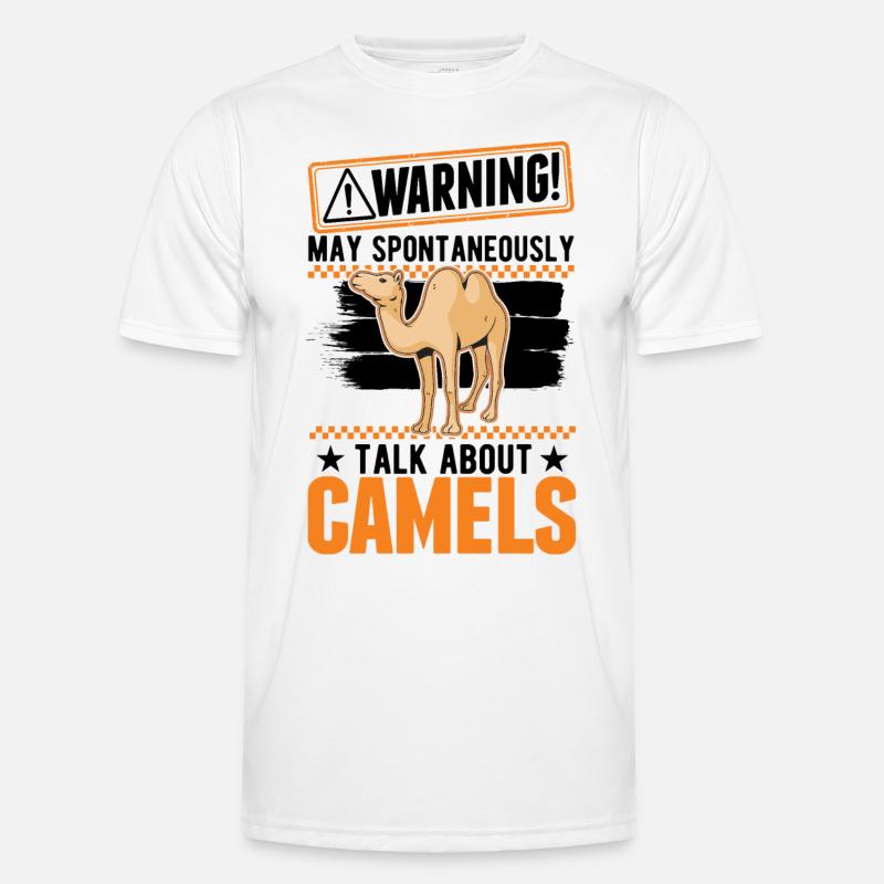 Warnung Kamel Dromedar Camel Großkamel Männer Funktions-T-Shirt