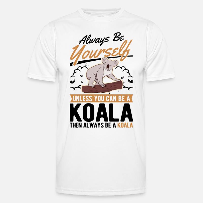 Always be yourself Koala - Männer Funktions-T-Shirt - Weiß