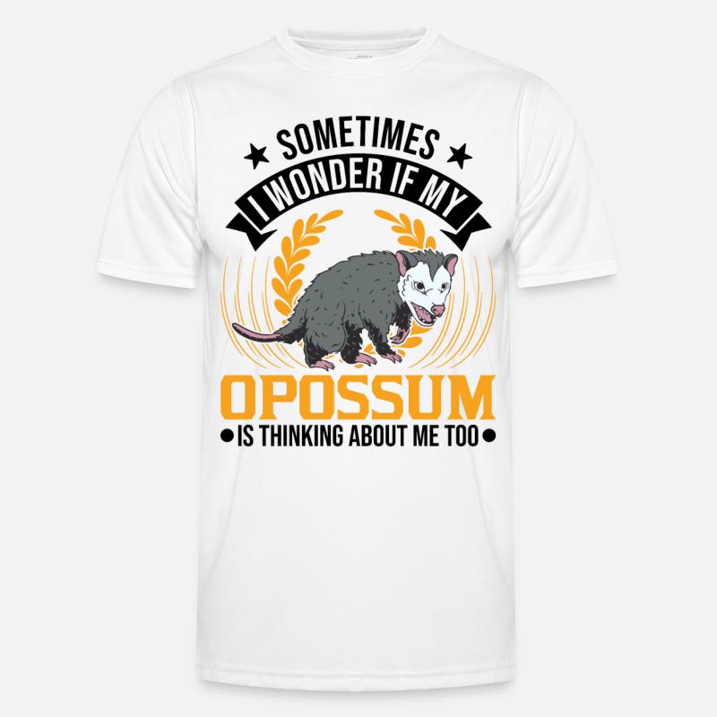 Opossum Geschenk Possum Beutelratte - Männer Funktions-T-Shirt - Weiß