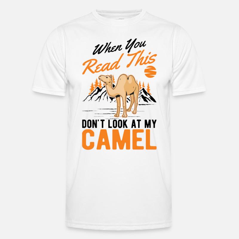 Kamel Geschenk Dromedar Camel Großkamel - Männer Funktions-T-Shirt - Weiß