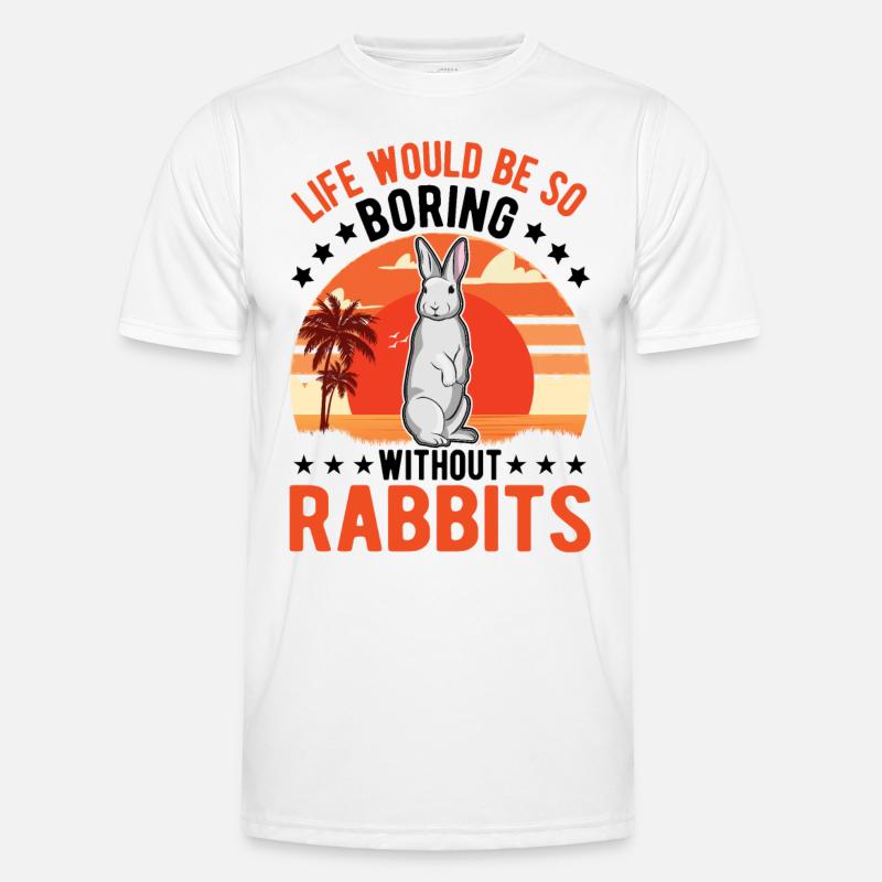 Rabbit Gift Rabbit Rabbit - Men's Functional T-Shirt - white