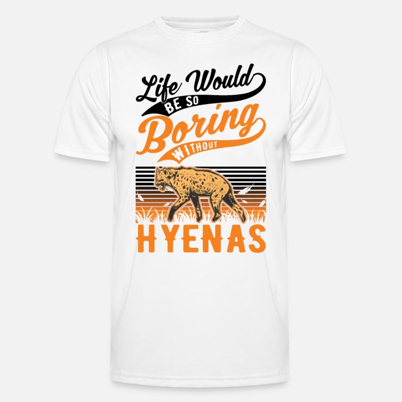 Hyäne Geschenk Erdwolf Hyena - Männer Funktions-T-Shirt - Weiß