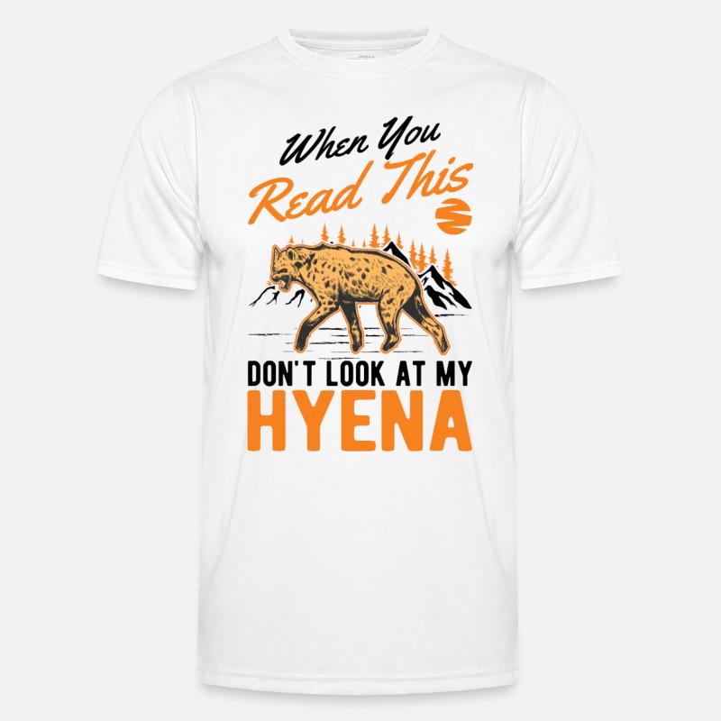 Hyäne Geschenk Erdwolf Hyena - Männer Funktions-T-Shirt - Weiß