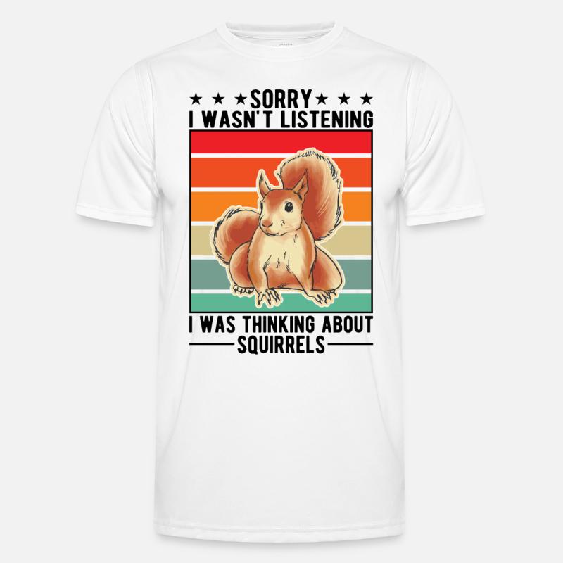 Squirrel Gift Grey Squirrel - Men's Functional T-Shirt - white