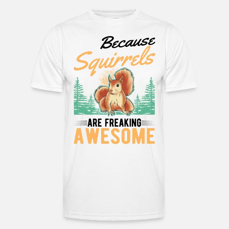 Eichhörnchen Geschenk Squirrel Grauhörnchen - Männer Funktions-T-Shirt - Weiß