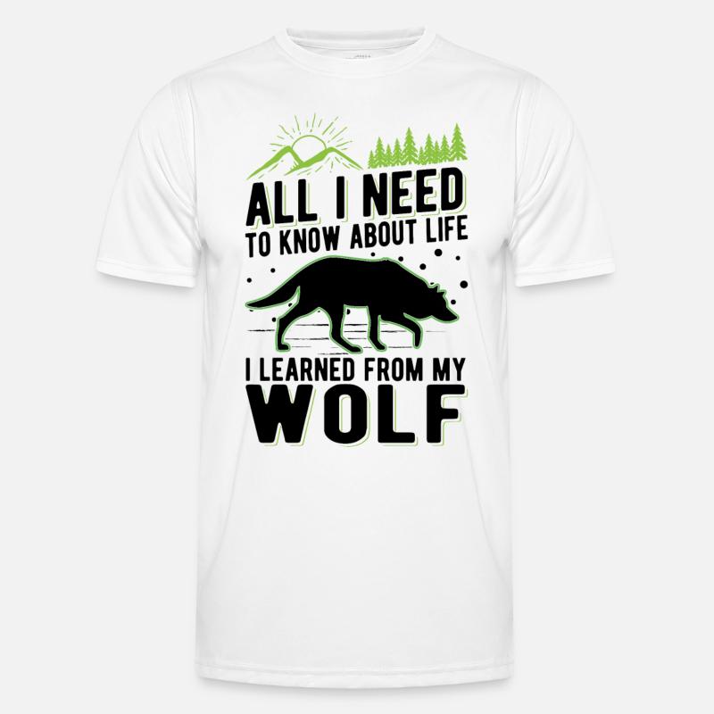 Wolf Lover Gift Wolf Pack - Men's Functional T-Shirt - white