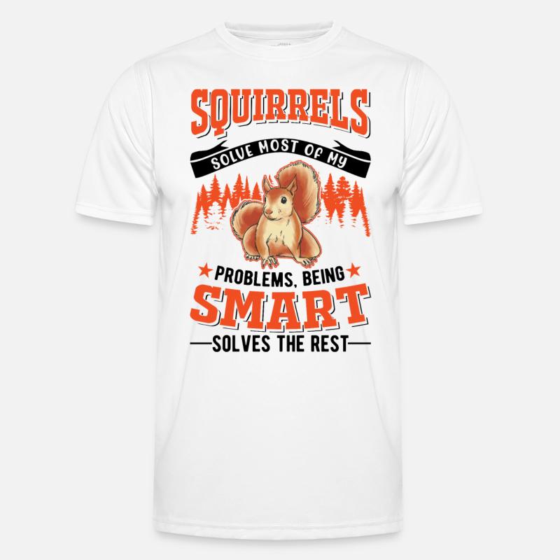 Squirrel Gift Grey Squirrel - Men's Functional T-Shirt - white