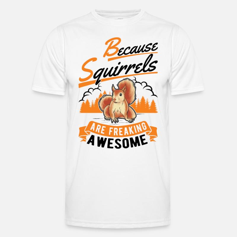 Eichhörnchen Geschenk Squirrel Grauhörnchen - Männer Funktions-T-Shirt - Weiß
